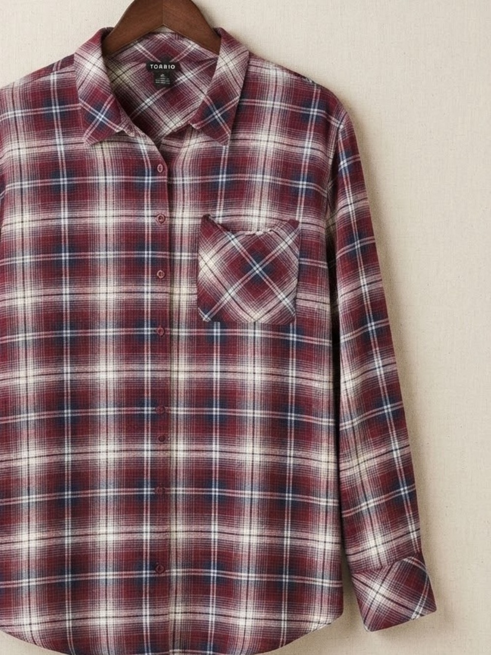 Torrid Lightweight Plaid Button-Down Shirt
